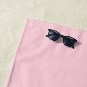 Toalha De Praia Cor Sólida Rosa de Chiclete Bonito e Delicioso