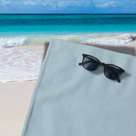 Toalha De Praia Cor Sólido Azul Pastel | Clássico | Elegante
