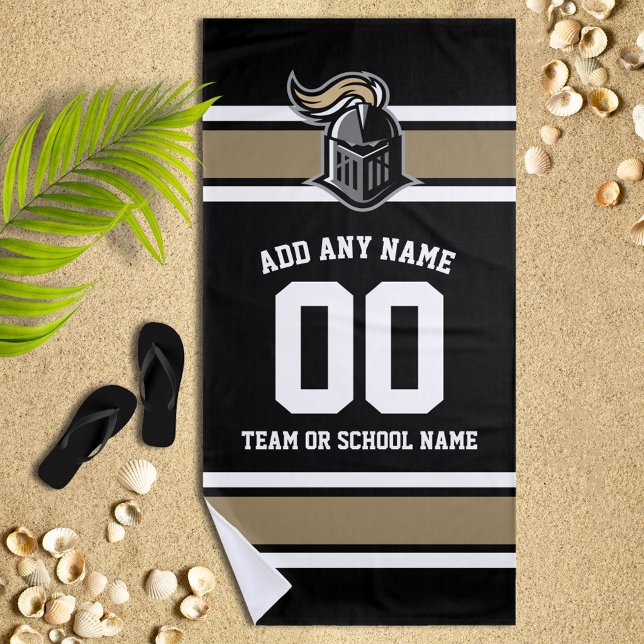 Toalha De Praia Cores de Equipe e Mascote Personalizado (Criador carregado)