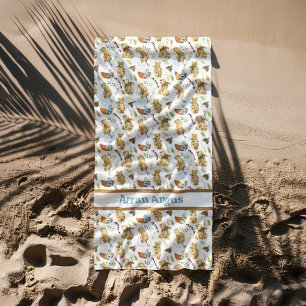 Toalha De Praia Cores do Menino dos Ursos Ativos