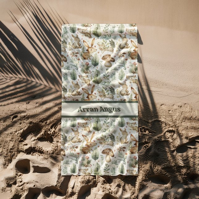 Toalha De Praia Cores Meninos De Animais Da Madeira (Criador carregado)