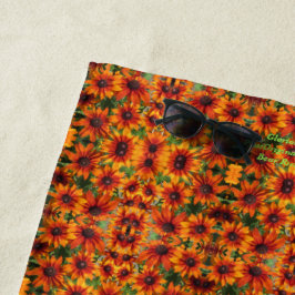 Toalha De Praia Cores rústicas das margaridas de Gloriosa, teste