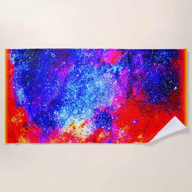 Toalha De Praia Cores Vibrantes de Nebulosas. Comprar Agora (Frente)