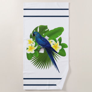Toalha De Praia Cortina de Chá de Macaw Azul