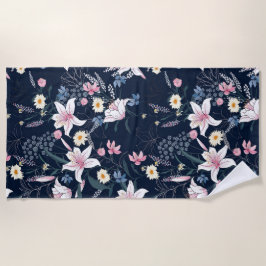 Toalha De Praia Cortina de chuveiro floral estética