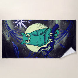 Toalha De Praia Coruja e fantasma