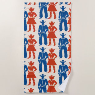 Toalha De Praia Cowboy & Cowgirl Americana
