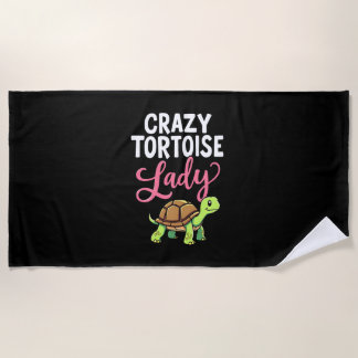 Toalha De Praia Crazy Tortoise Lady Tortoises Mom Women Turtle (3)