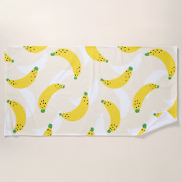 Toalha De Praia Creme Amarelo Pop de Banana