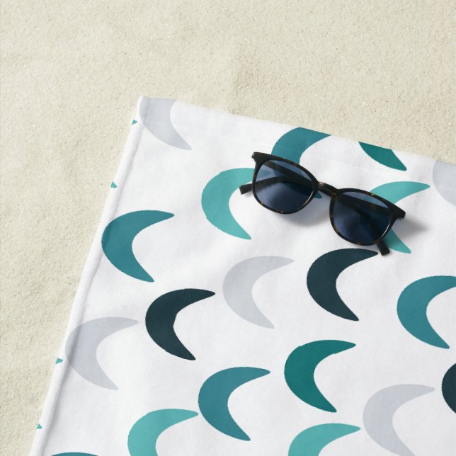 Toalha De Praia Crescentes de Agato Azul (In Situ)