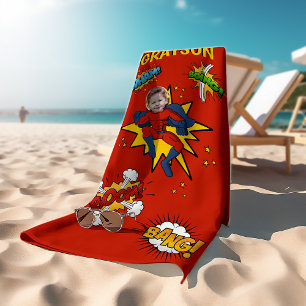 Toalha De Praia Crianças, super herói Themed Beach Towel