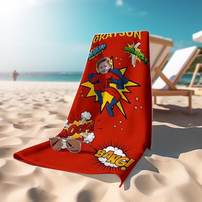Toalha De Praia Crianças, super herói Themed Beach Towel (Criador carregado)