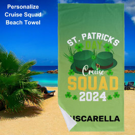 Toalha De Praia Cruzeiro Personalizado da Equipe do Dia de São Pat