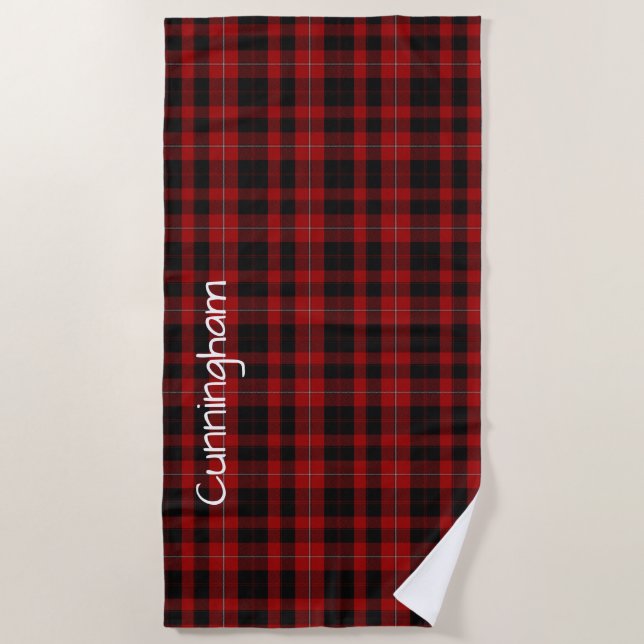 Toalha De Praia Cunningham Tartan Xadrez Beach Towel (Frente)