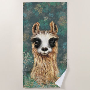Toalha De Praia Curioso Baby Llama - Cute