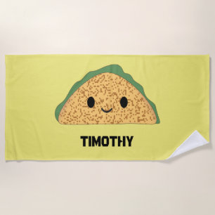 Toalha De Praia Cute Kawaii Taco