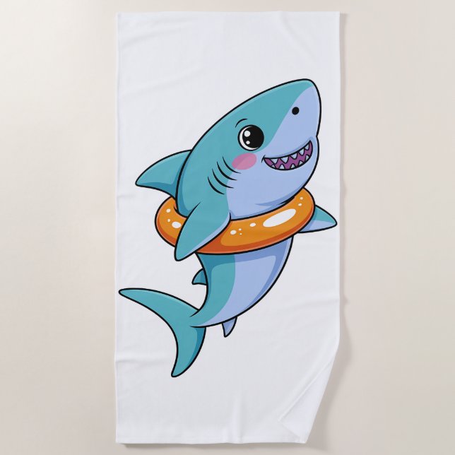 Toalha De Praia Cute Shark Baby With Float | Kids (Frente)