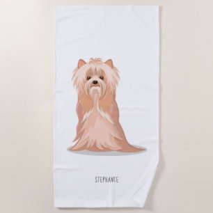 Toalha De Praia Cute Yorkshire Terrier Birthday