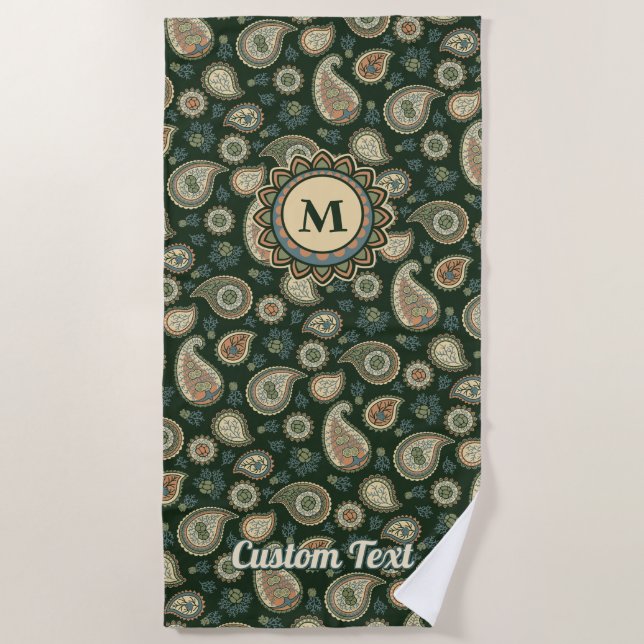 Toalha De Praia Cypress Paisley Pattern (Frente)