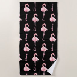 Toalha de Praia da Série Flamingo Terno Design 2