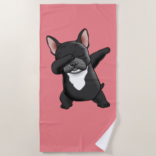 Toalha De Praia Dabbing Cute French Buldogue