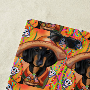 TOALHA DE PRAIA DACHSHUND
