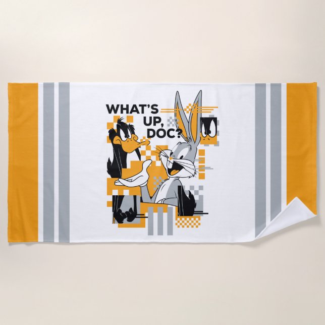Toalha De Praia DAFFY DUCK™ & INSETOS BUNNY™ Glitch (Frente)