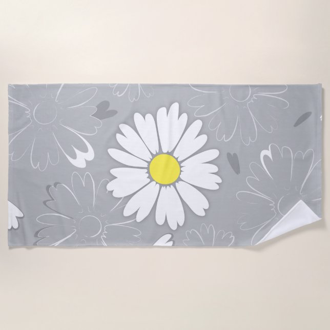 Toalha De Praia Daisy Flower de Eilin (Frente)