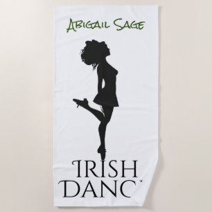 Toalha De Praia Dança Personalizada de Calçado de Dançarino Irland