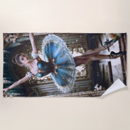 Toalha De Praia Dançarino balé num Tutu Azul