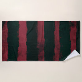 Toalha De Praia Dark Red and Black Horror Stripe Pattern