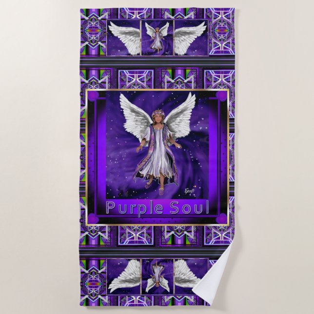 Toalha de Praia de Alma Roxa (Frente)