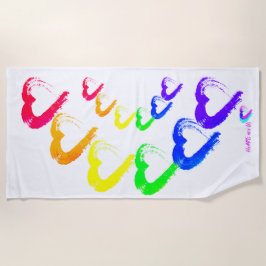 Toalha de Praia de Corações Múltiplos