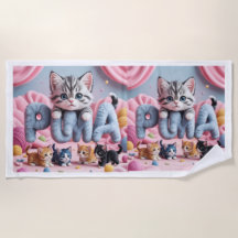 Toalha de Praia de Gatinho Fofinho PURRMA