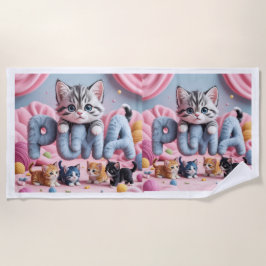 Toalha de Praia de Gatinho Fofinho PURRMA