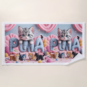 Toalha de Praia de Gatinho Fofinho PURRMA