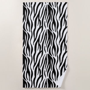 toalha de praia de impressão zebra