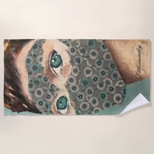 Toalha de praia de mulher mascarada (Frente)