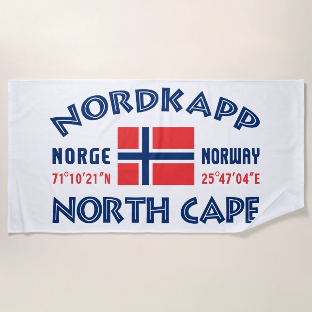 Toalha de praia de NORDKAPP Noruega (Frente)
