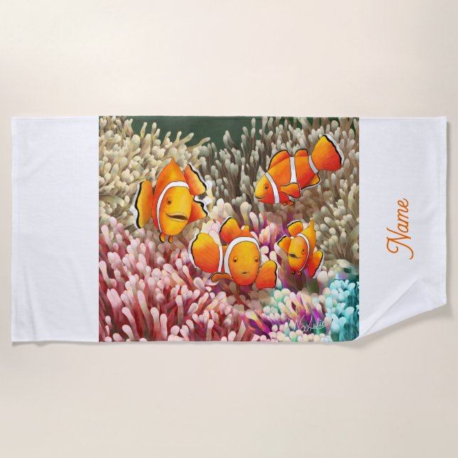 Toalha De Praia DE Strandtuch Clownfische (Frente)