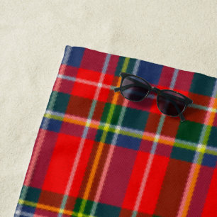 Toalha de praia de Tartan, tecida clássica