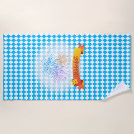 Toalha De Praia decoração do festival de cerveja OKTOBERFEST Padrã