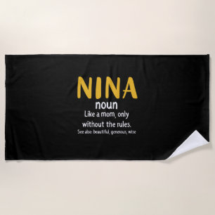 Toalha De Praia Definição de Nina de Arte Mãe