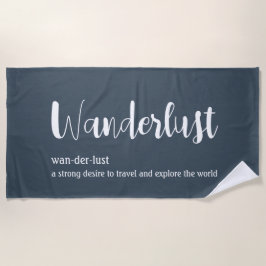 Toalha De Praia definição de Wanderlust branco cinza azul