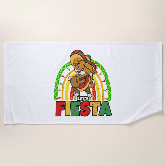 Toalha De Praia Deixe Fiesta Dog (Frente)