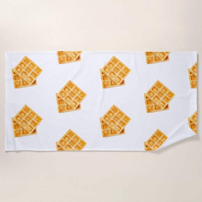 Toalha De Praia delicious waffle towel (Frente)