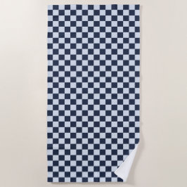 Toalha De Praia Denim rinse checkerboard pattern