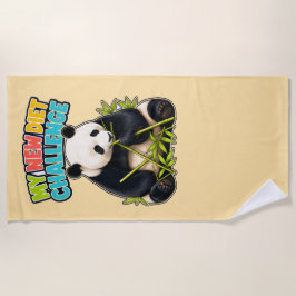 Toalha De Praia Desafio de Dieta do Papai Panda