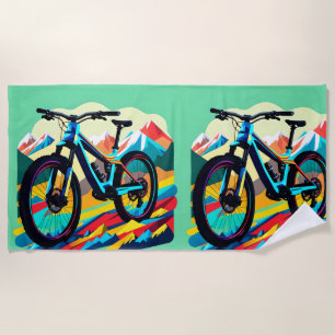 Toalha De Praia Descida Mountain Bike Art