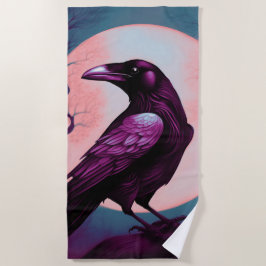 Toalha De Praia Desenho de um pavimento sobre fundo azul de cinza